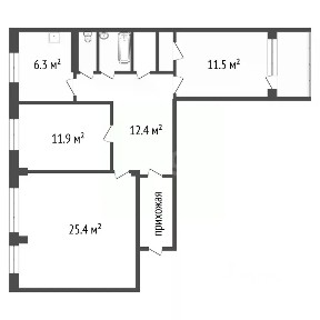 Продается 3-комн. квартира, 72,8 м²