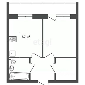 Продается 1-комн. квартира, 34,3 м²