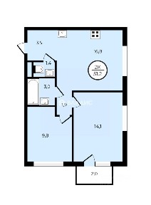 Продается 2-комн. квартира, 49,7 м²