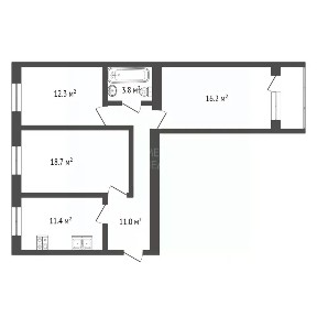 Сдается 3-комн. квартира, 72,8 м²