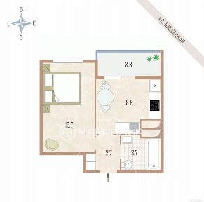 Продается 1-комн. квартира, 32,8 м²