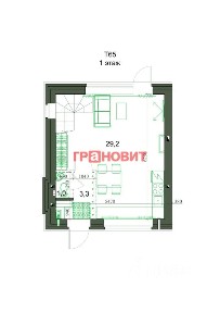 Продается 2-этажный таунхаус, 64 м²