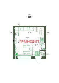 Продается 3-этажный таунхаус, 77 м²