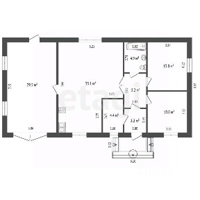 Продается 1-этажный дом, 107 м²