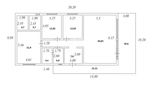 Продается 1-этажный дом, 173,4 м²
