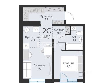 Продается 1-комн. квартира, 45 м²