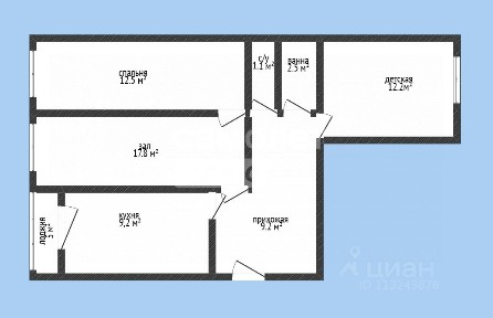 Продается 3-комн. квартира, 72 м²
