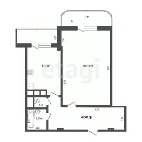 Продается 1-комн. квартира, 54,9 м²