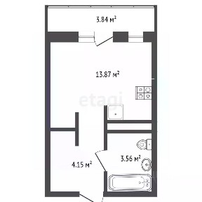 Продается студия, 22,3 м²