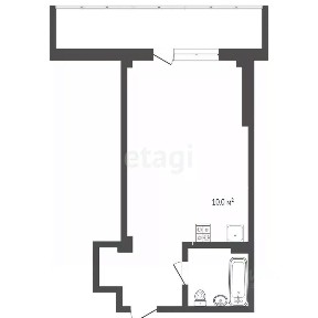 Продается студия, 34,3 м²
