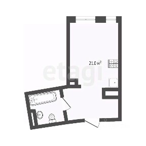 Продается студия, 26,9 м²
