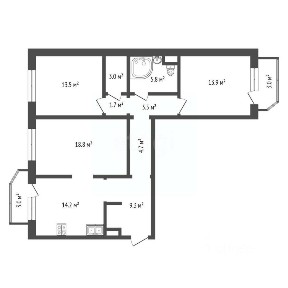 Продается 3-комн. квартира, 89,9 м²