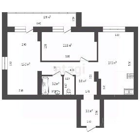 Продается 2-комн. квартира, 59,2 м²