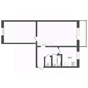 Продается 2-комн. квартира, 42,1 м²