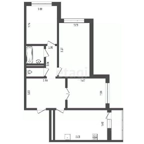 Продается 3-комн. квартира, 72,9 м²