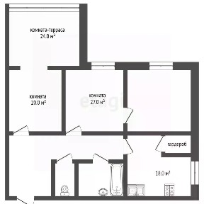 Продается 2-комн. квартира, 89 м²
