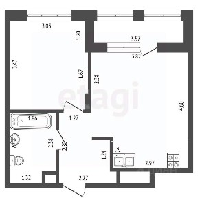 Продается 2-комн. квартира, 37,1 м²