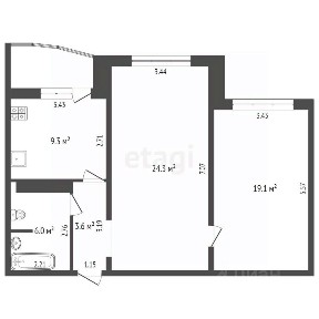 Продается 2-комн. квартира, 62,5 м²