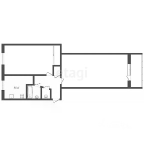 Продается 2-комн. квартира, 43,8 м²