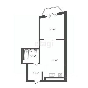 Продается 1-комн. квартира, 31,3 м²