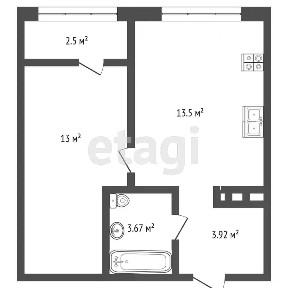 Продается 1-комн. квартира, 37,3 м²