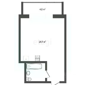 Продается студия, 14,6 м²