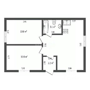 Продается 1-этажный дом, 50 м²