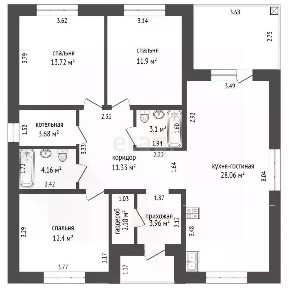 Продается 1-этажный дом, 100,8 м²