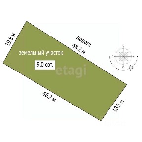 Продается участок, 9,01 сот.