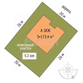Продается 1-этажный дом, 123,4 м²