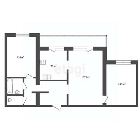 Продается 3-комн. квартира, 67,5 м²