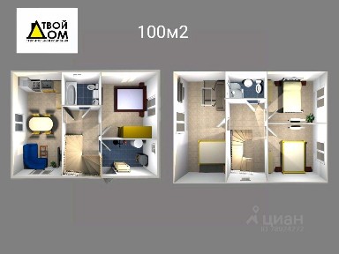 Продается 2-этажный дом, 100 м²