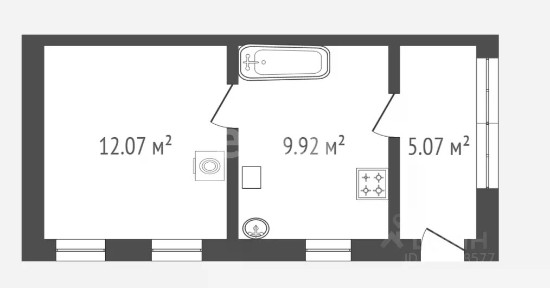 Продается 50% часть дома, 22,2 м²