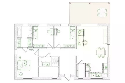 Продается 1-этажный дом, 135 м²