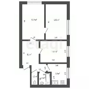 Продается 3-комн. квартира, 52,1 м²