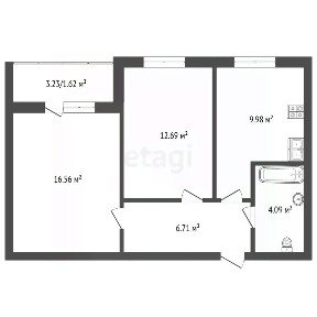 Продается 2-комн. квартира, 51 м²