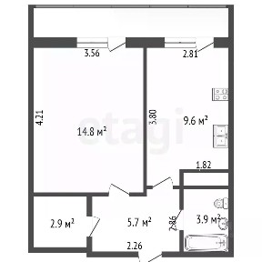 Продается 1-комн. квартира, 36,9 м²
