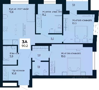Продается 3-комн. квартира, 90,2 м²