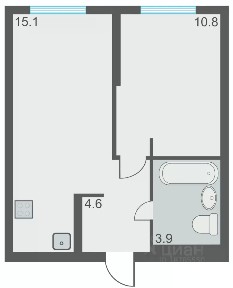 Продается 1-комн. квартира, 33,2 м²