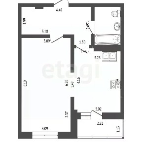 Продается 1-комн. квартира, 46,1 м²