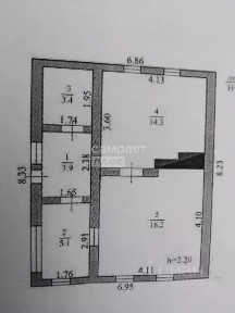 Продается 1-этажный дом, 42,9 м²