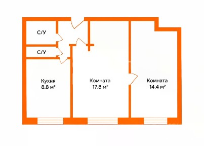 Продается 2-комн. квартира, 47,2 м²