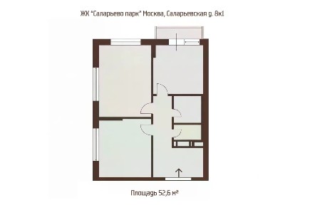 Продается 2-комн. квартира, 52,6 м²