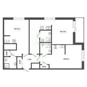 Продаются 3-комн. апартаменты, 54,9 м²