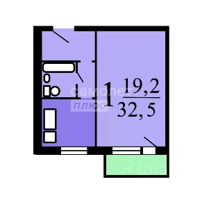 Продается 1-комн. квартира, 32,5 м²
