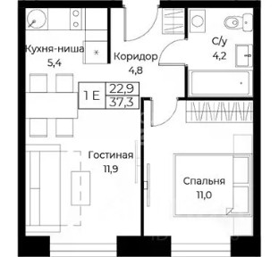 Продаются 2-комн. апартаменты, 37,3 м²