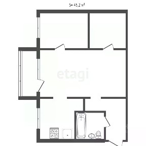 Продается 2-комн. квартира, 45,5 м²