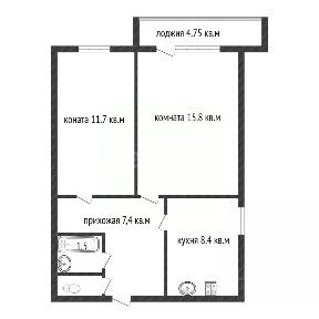 Продается 2-комн. квартира, 47,5 м²