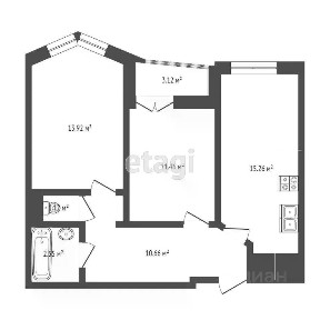 Продается 2-комн. квартира, 55,7 м²