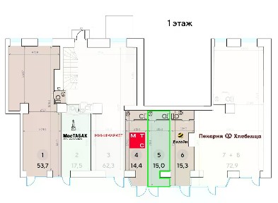 Сдается торговая площадь, 15 м²